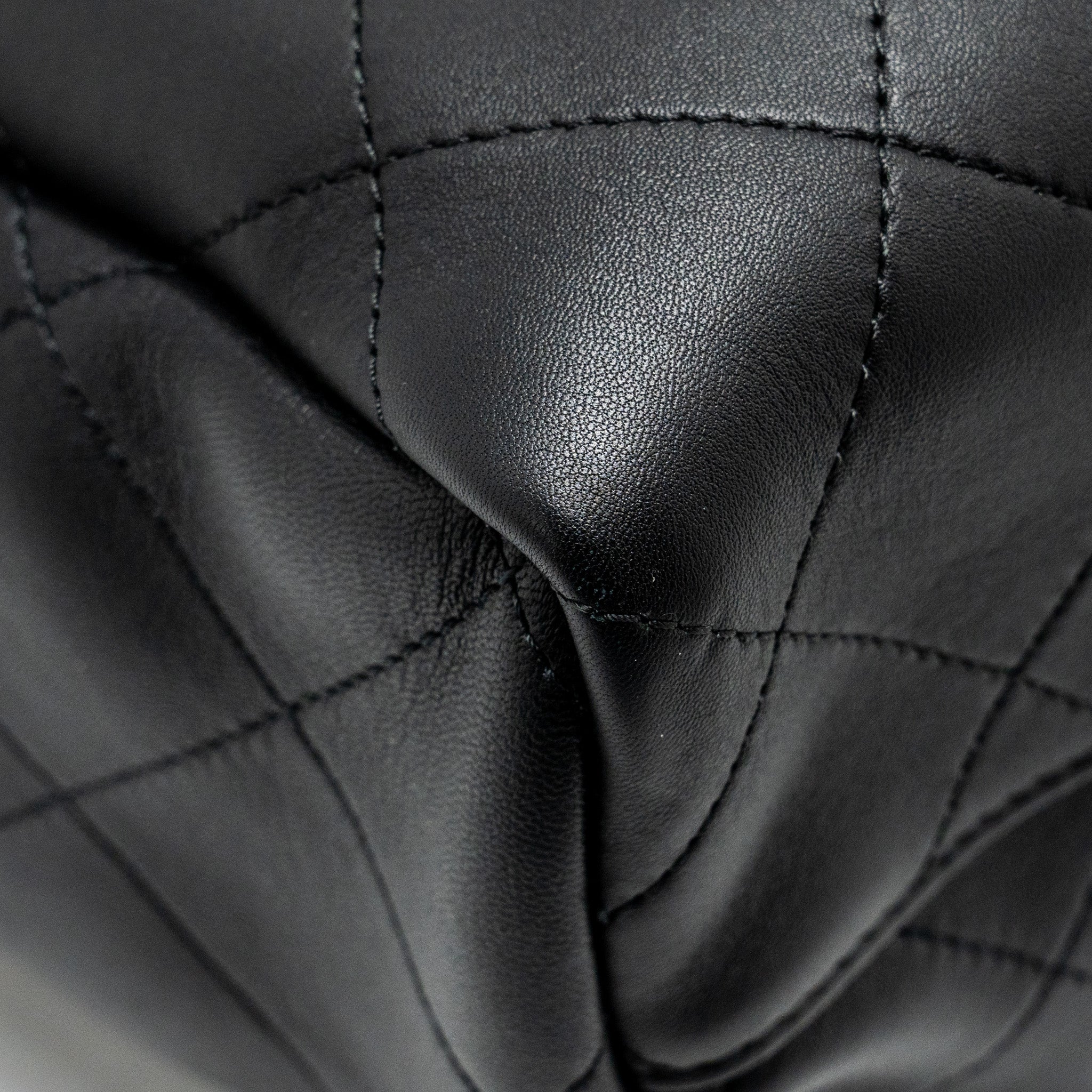 Chanel Hampton Tote Bag Lambskin Black