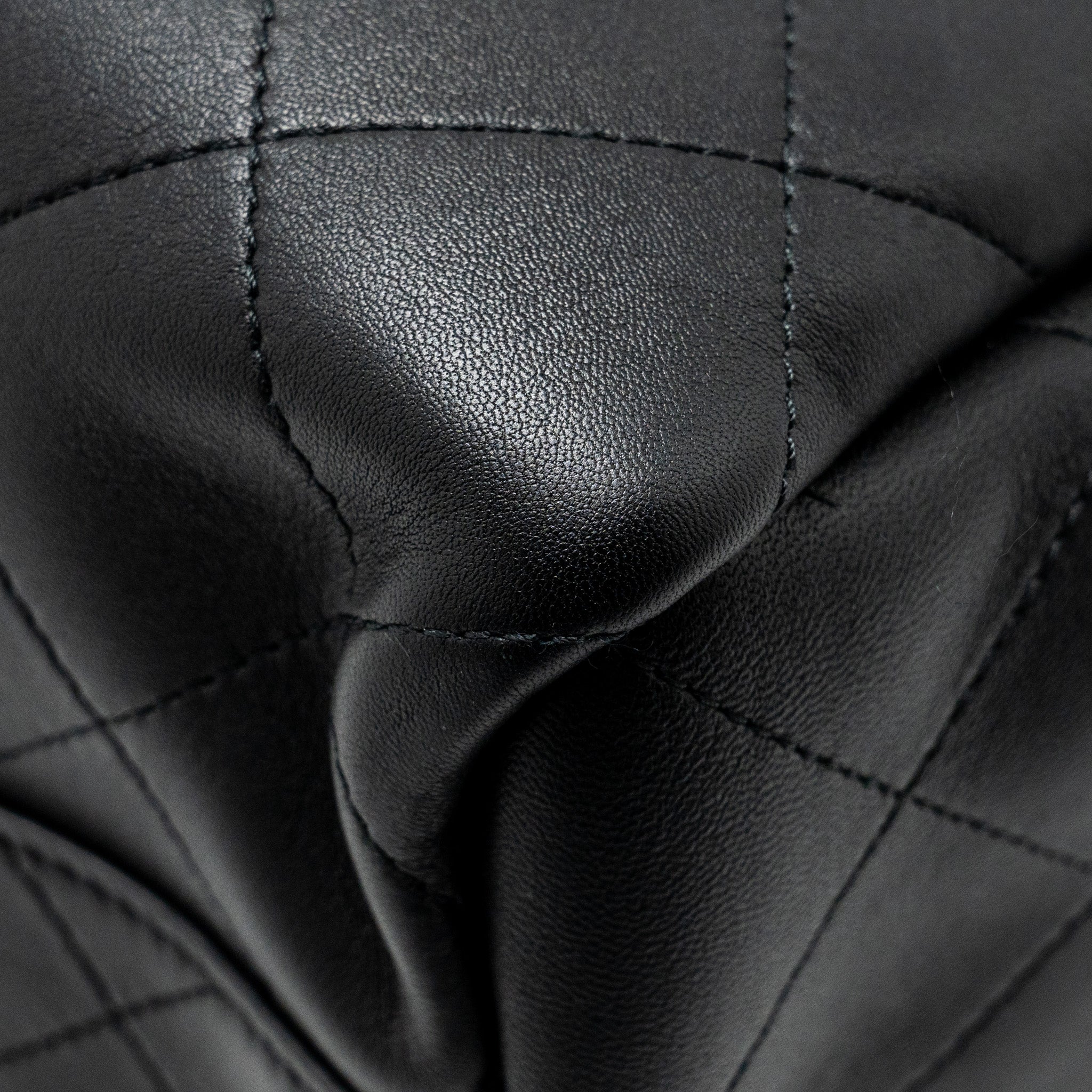 Chanel Hampton Tote Bag Lambskin Black