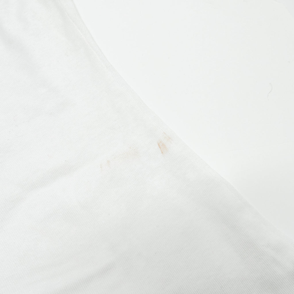 Chanel size 36 top embroidered cotton jersey / cotton white/blue/black
