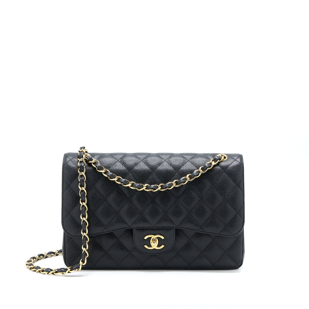 Chanel Jumbo Classic Double Flap Bag Caviar Black