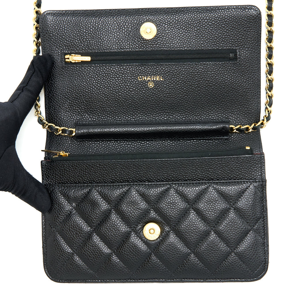 Chanel Classic Wallet On Chain Caviar Black