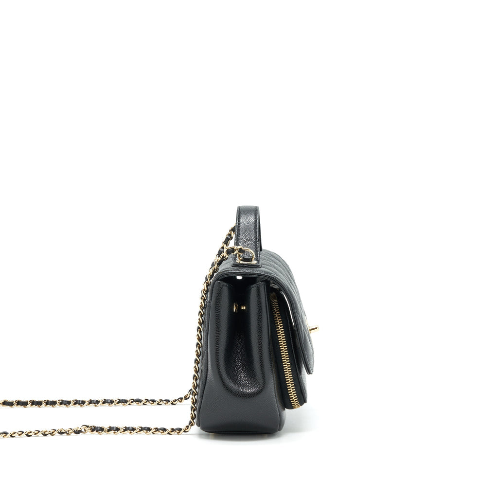 Chanel Small Business Affinity Caviar Black L