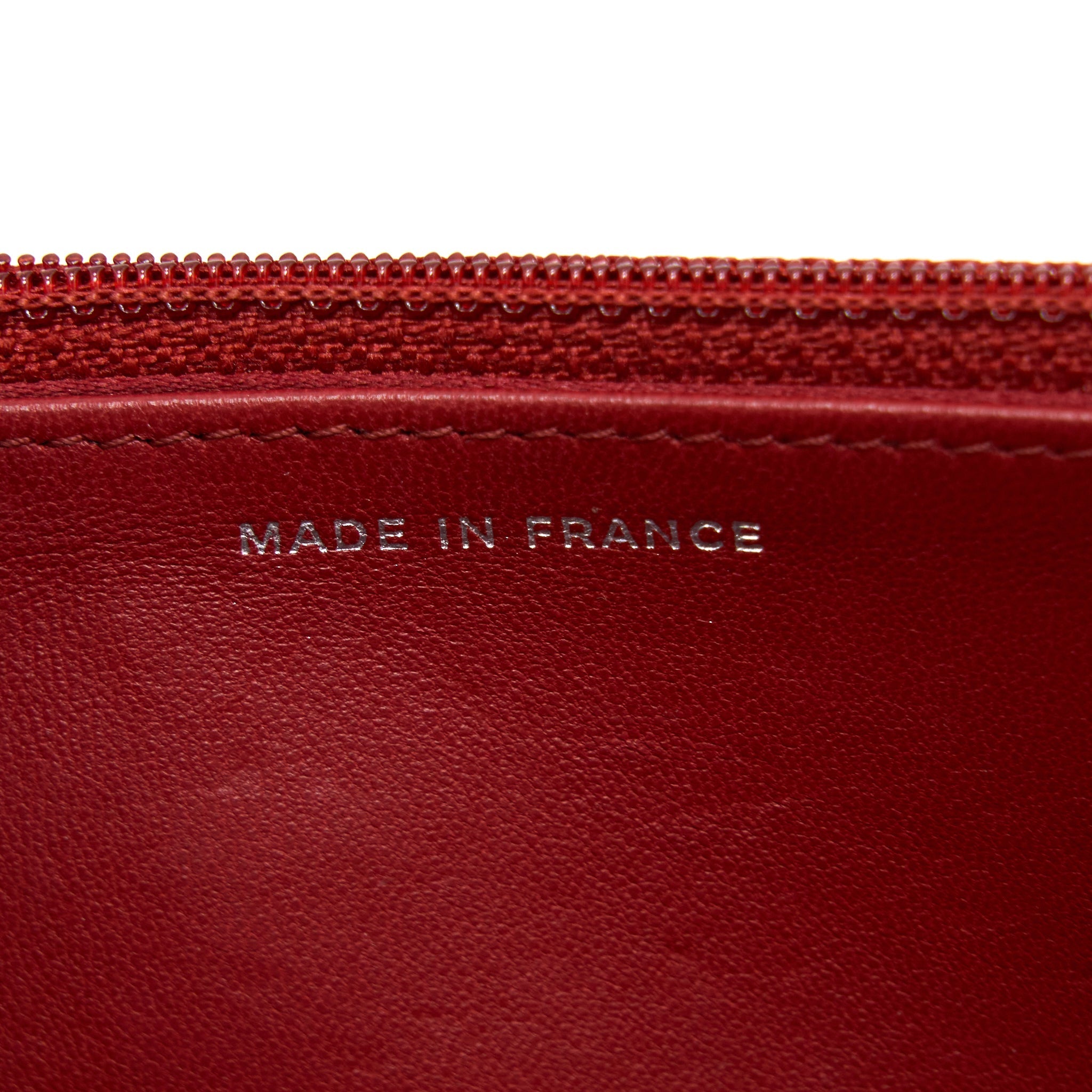 Chanel Camellia Wallet on Chain Lambskin Red