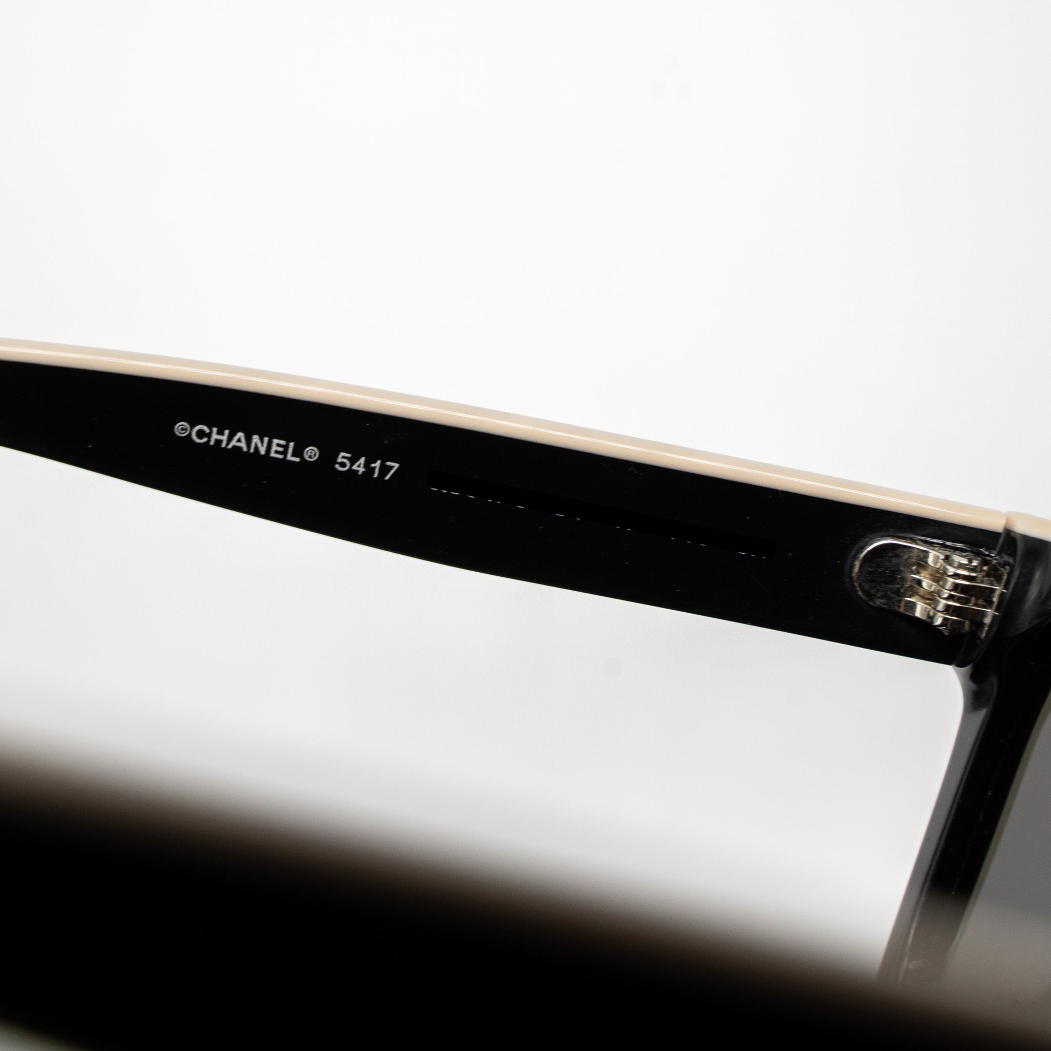 Chanel 5417 Square Sunglasses Black/Beige