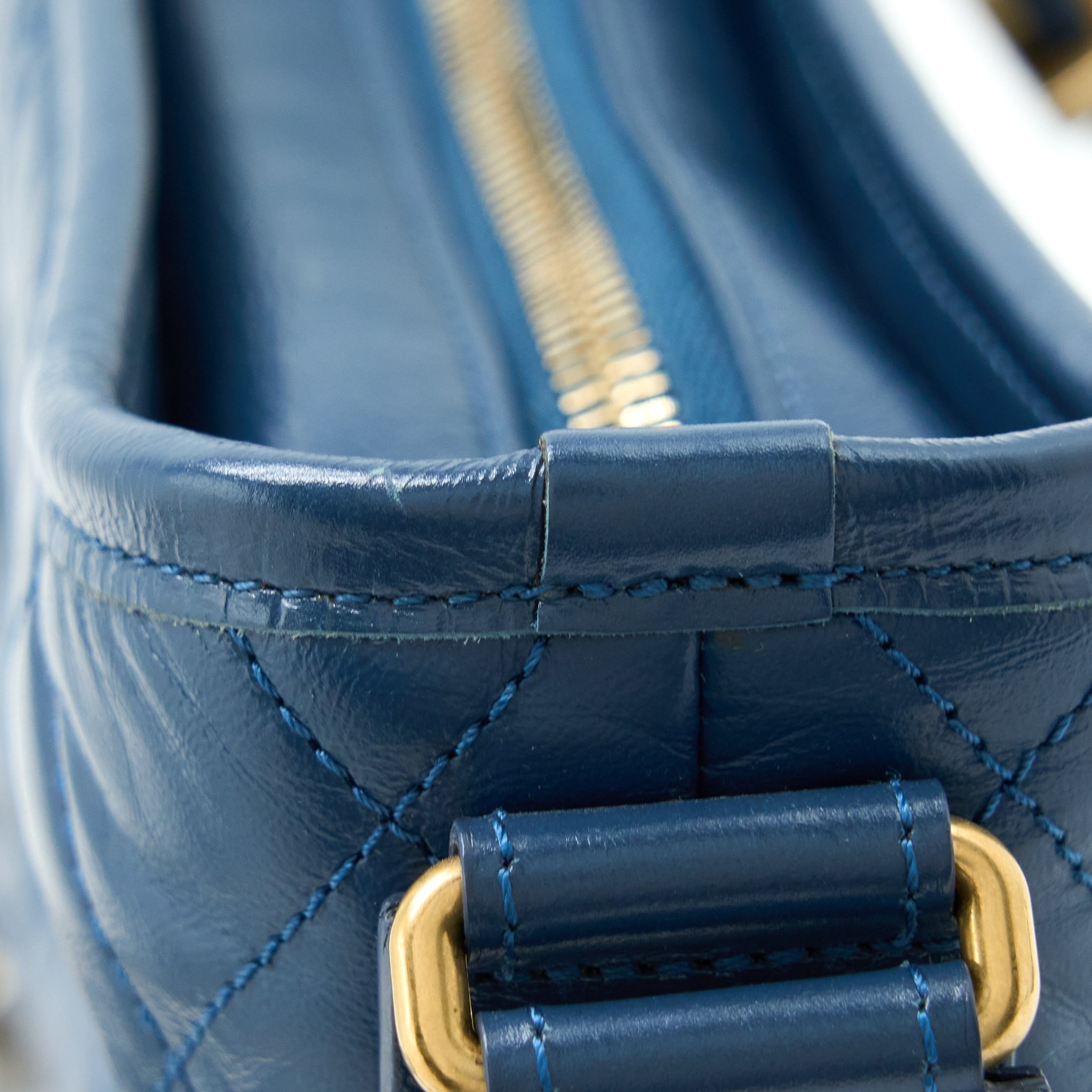 Chanel Small Gabrielle Hobo Bag Blue Multicolour Hardware
