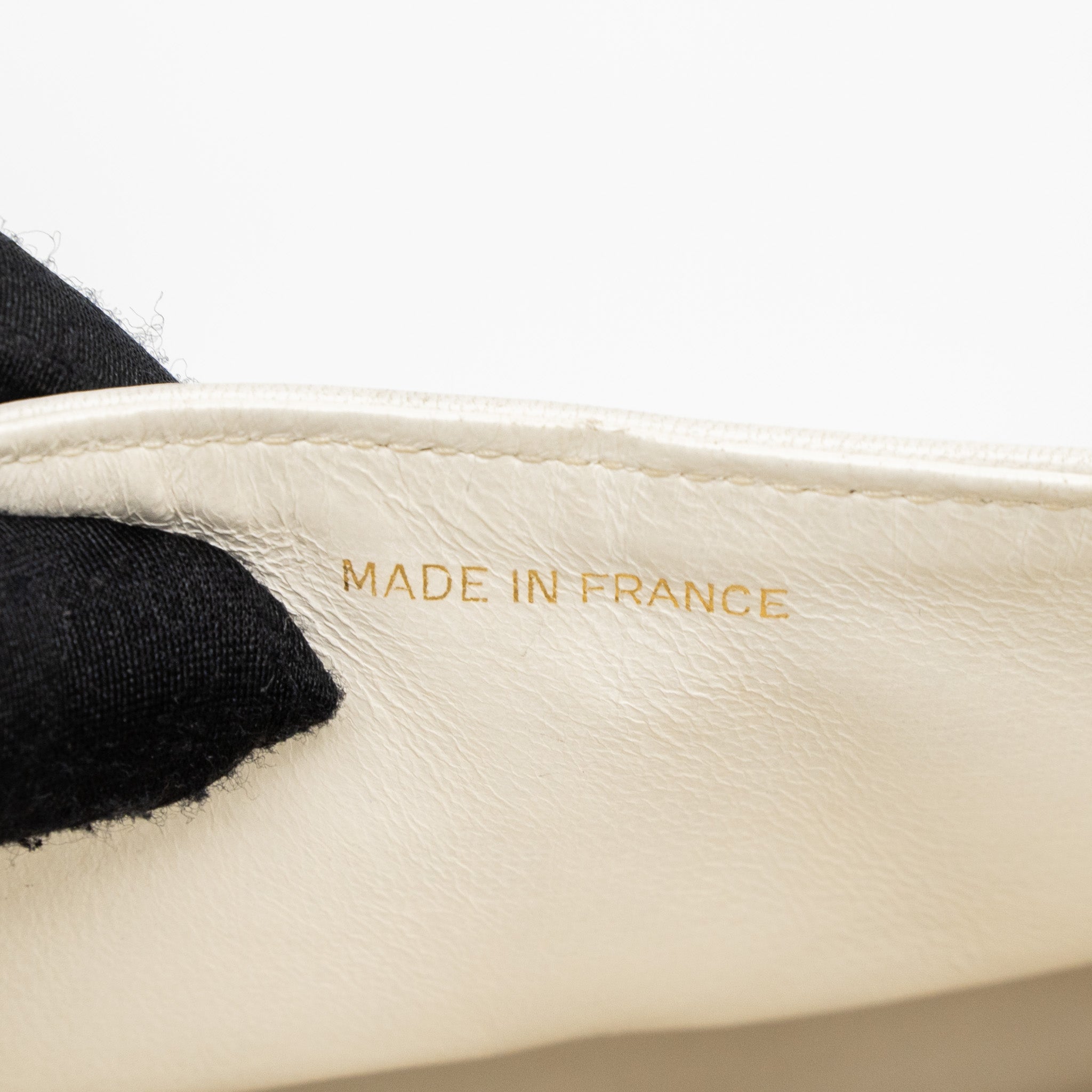 Chanel Vintage Medium Classic Double Flap Bag Lambskin White