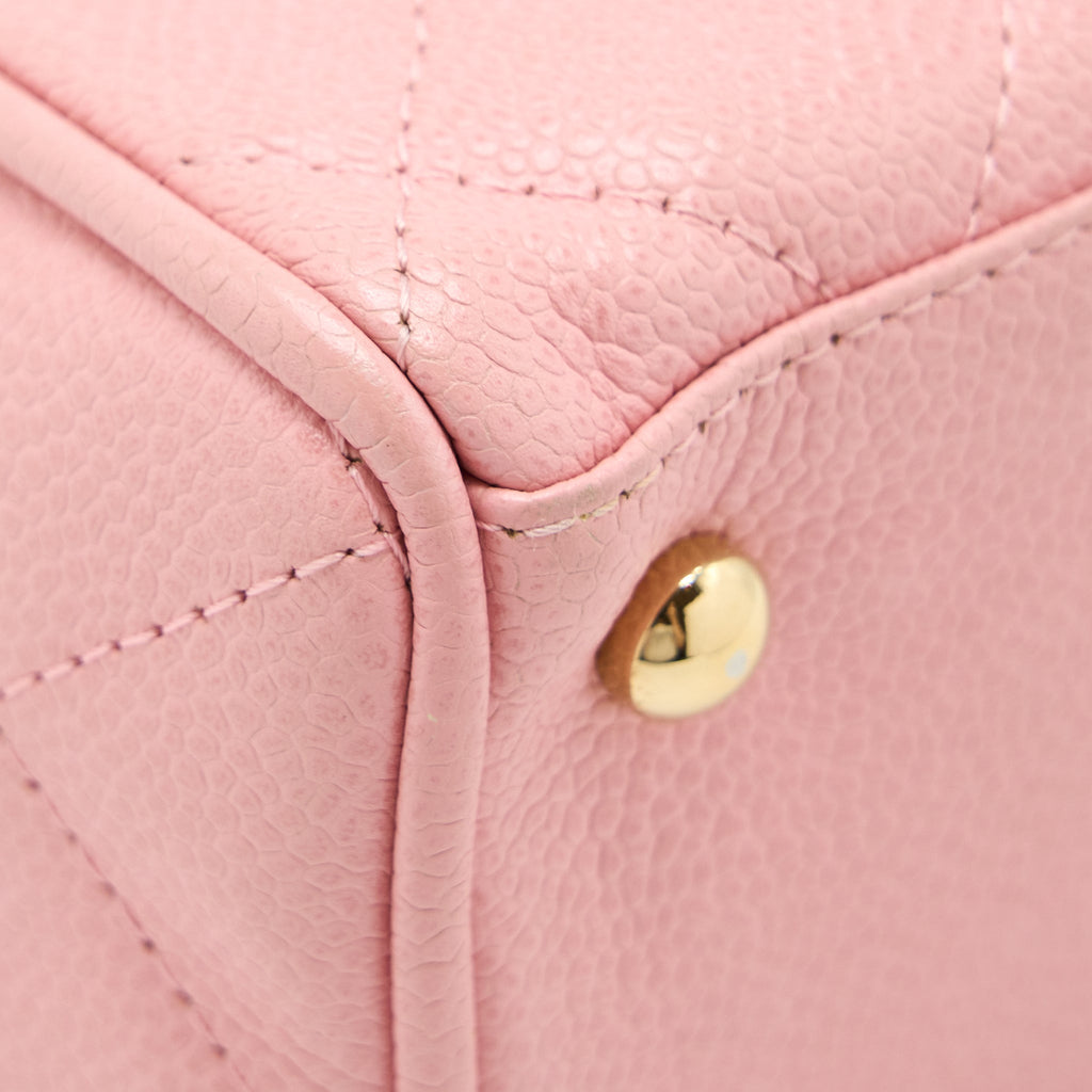 Chanel Vintage Bowling Bag Caviar Light Pink L