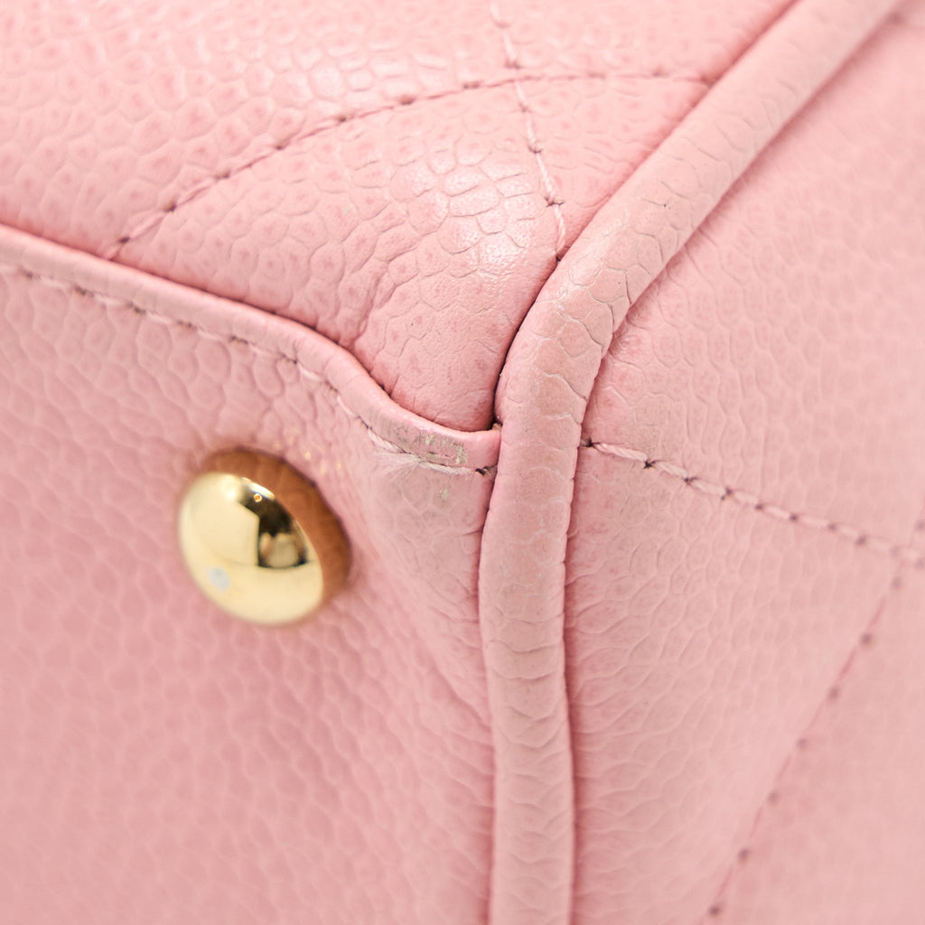 Chanel Vintage Bowling Bag Caviar Light Pink L