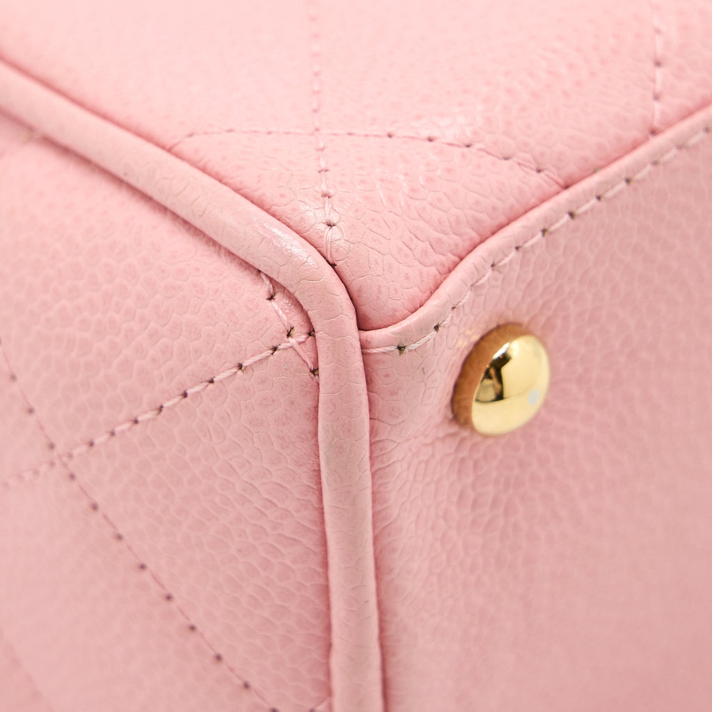 Chanel Vintage Bowling Bag Caviar Light Pink L