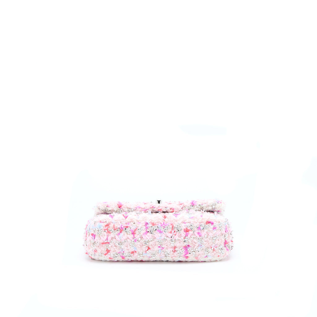 Chanel Seasonal Mini Rectangular Flap Bag Tweed Pink/Multicolour