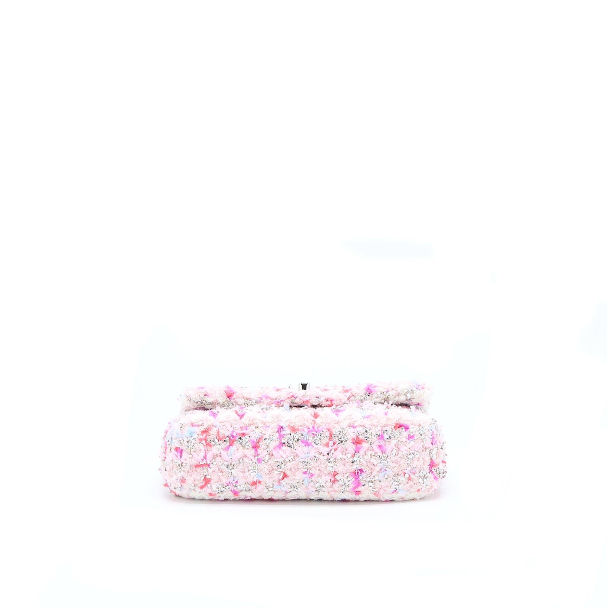 Chanel Seasonal Mini Rectangular Flap Bag Tweed Pink/Multicolour