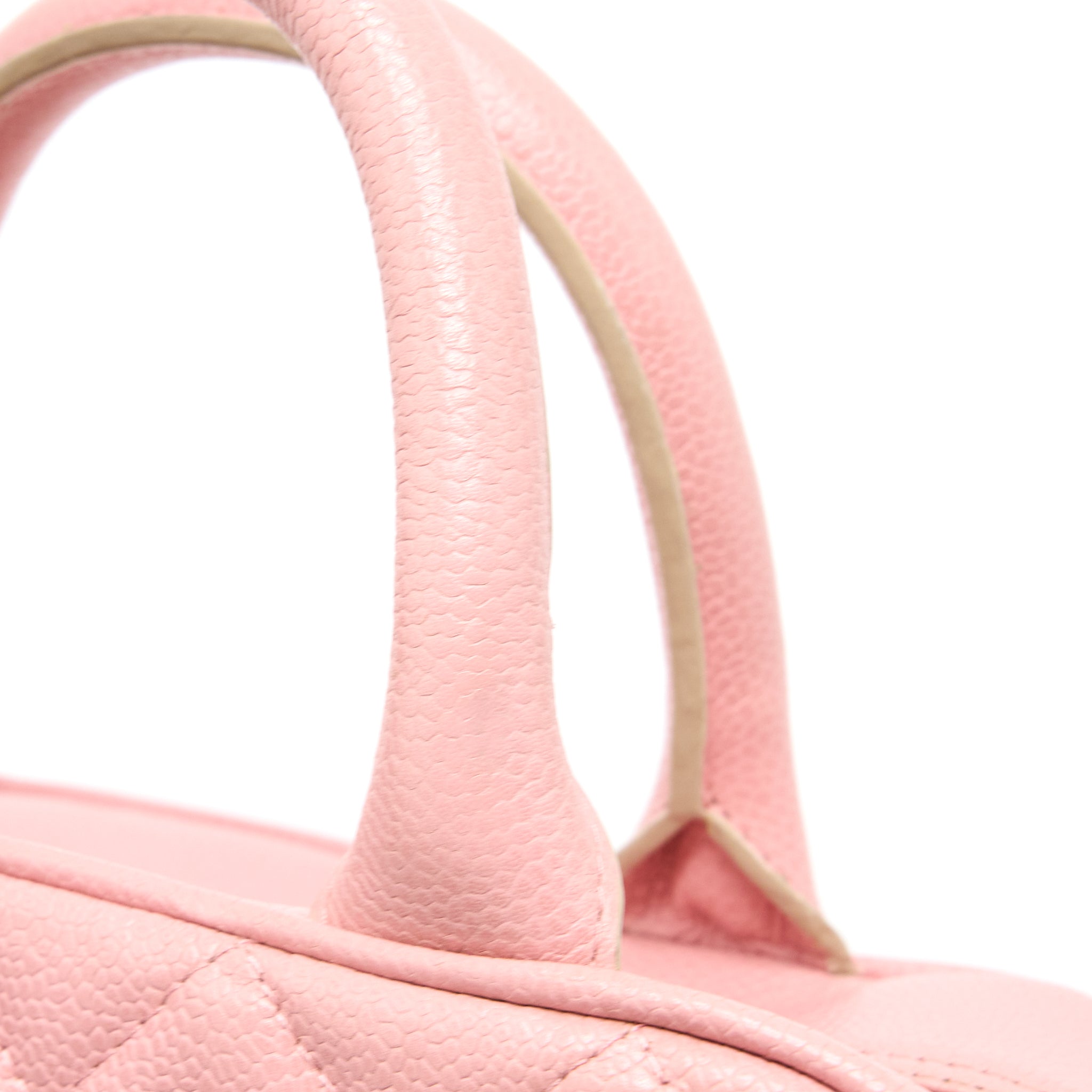 Chanel Vintage Bowling Bag Caviar Light Pink L