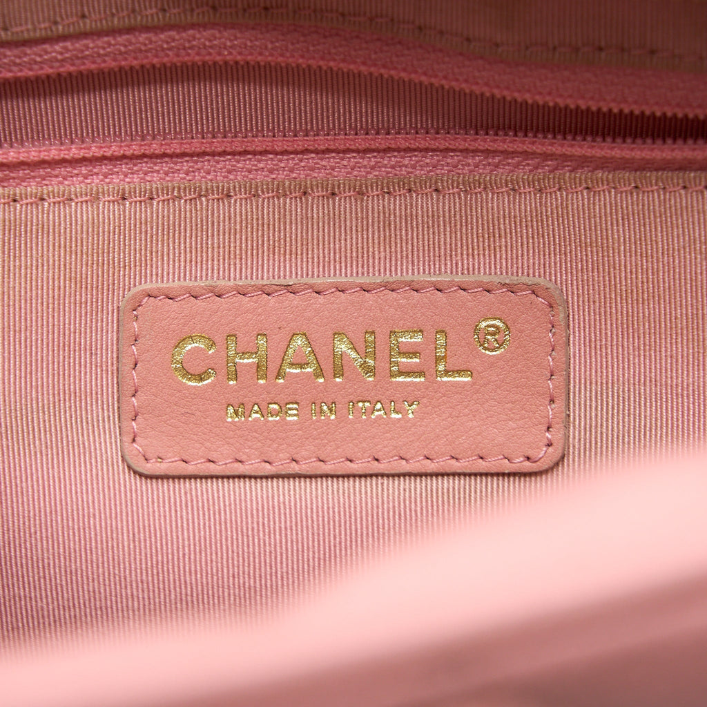 Chanel Vintage Bowling Bag Caviar Light Pink L