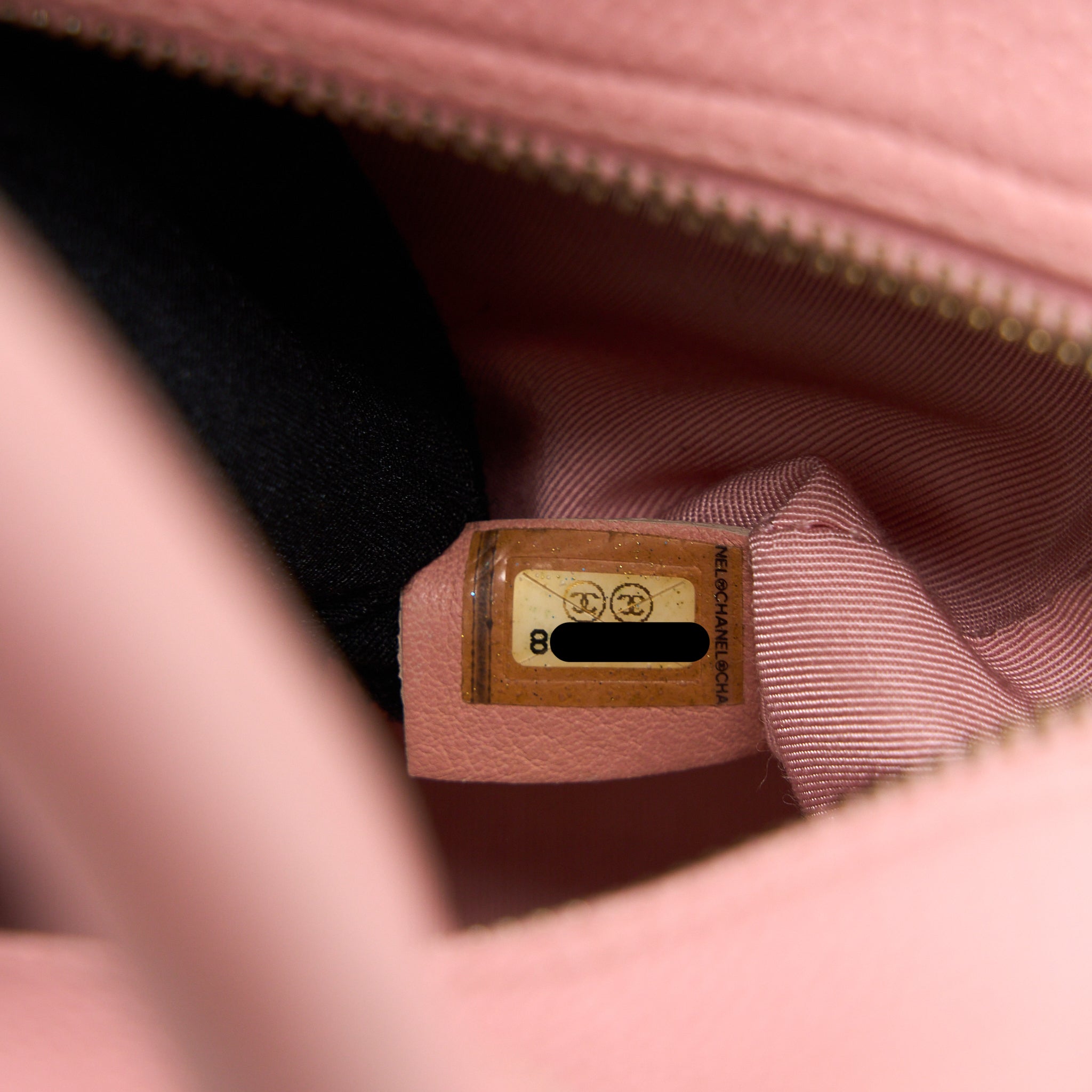 Chanel Vintage Bowling Bag Caviar Light Pink L