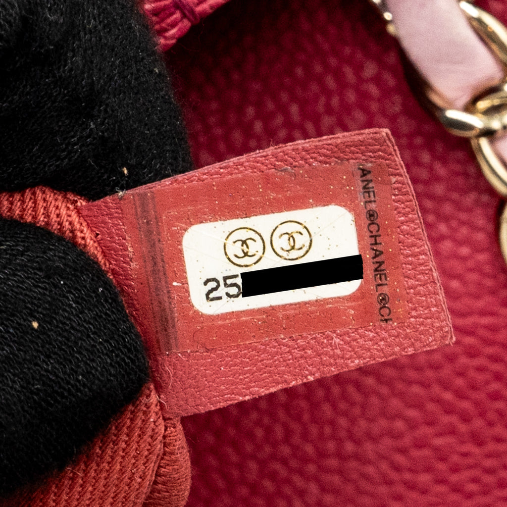 Chanel Giant CC logo Messenger Bag Grained Calfskin Pink L