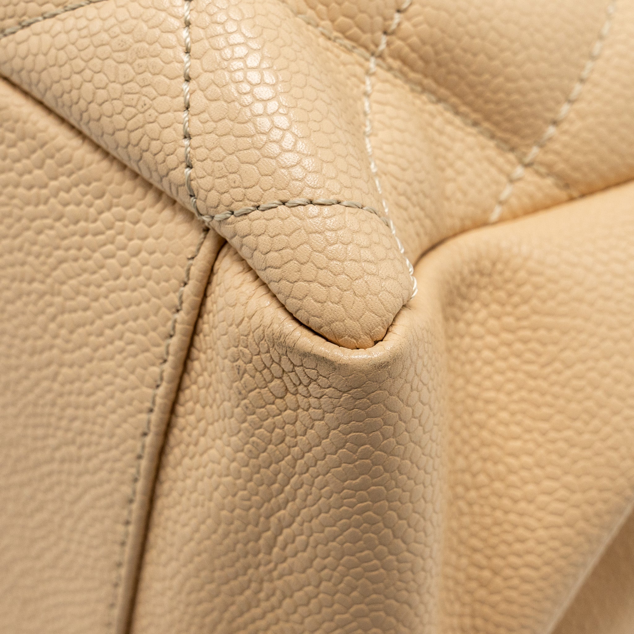 Chanel Grand Shopping Tote Bag Caviar Beige