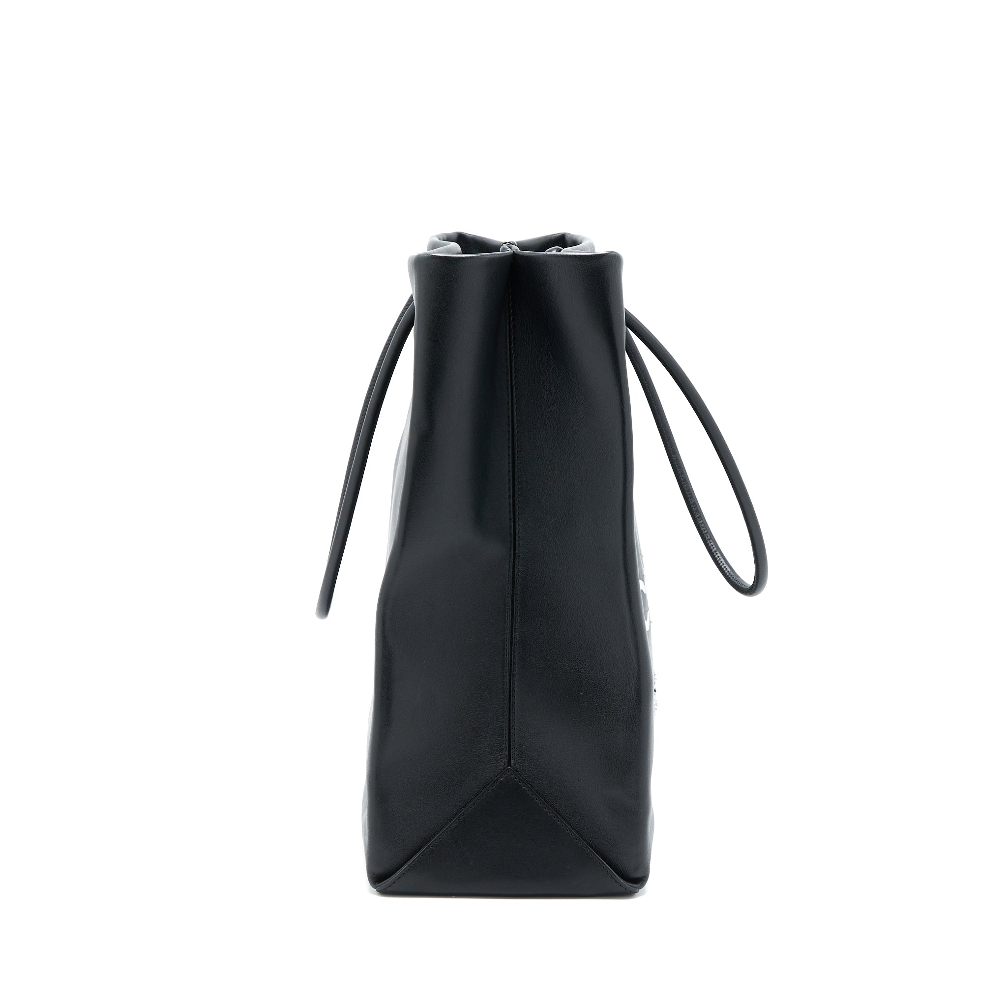Chanel Vintage Cambon Tote Bag Calfskin Black