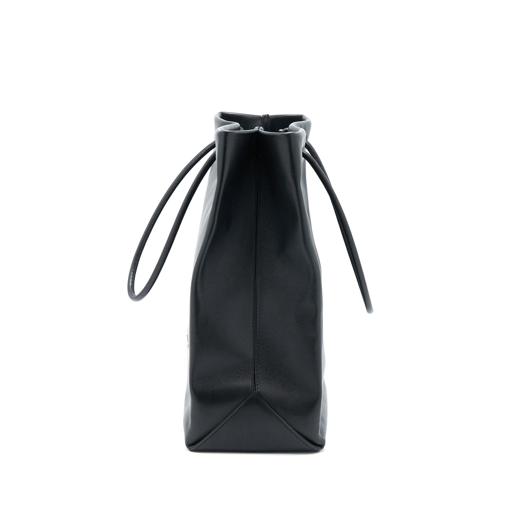 Chanel Vintage Cambon Tote Bag Calfskin Black