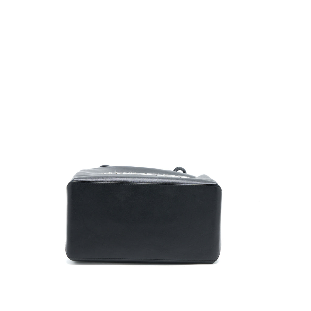 Chanel Vintage Cambon Tote Bag Calfskin Black