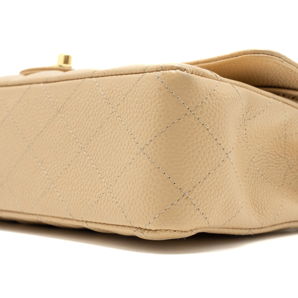 Chanel Medium Classic Double Flap Bag Caviar Beige