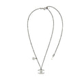Chanel CC Logo And A Star Necklace Silver Tone