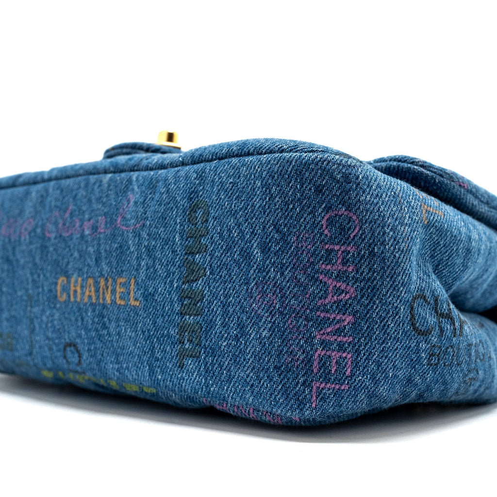 Chanel 22P Flap bag denim blue  (microchip)
