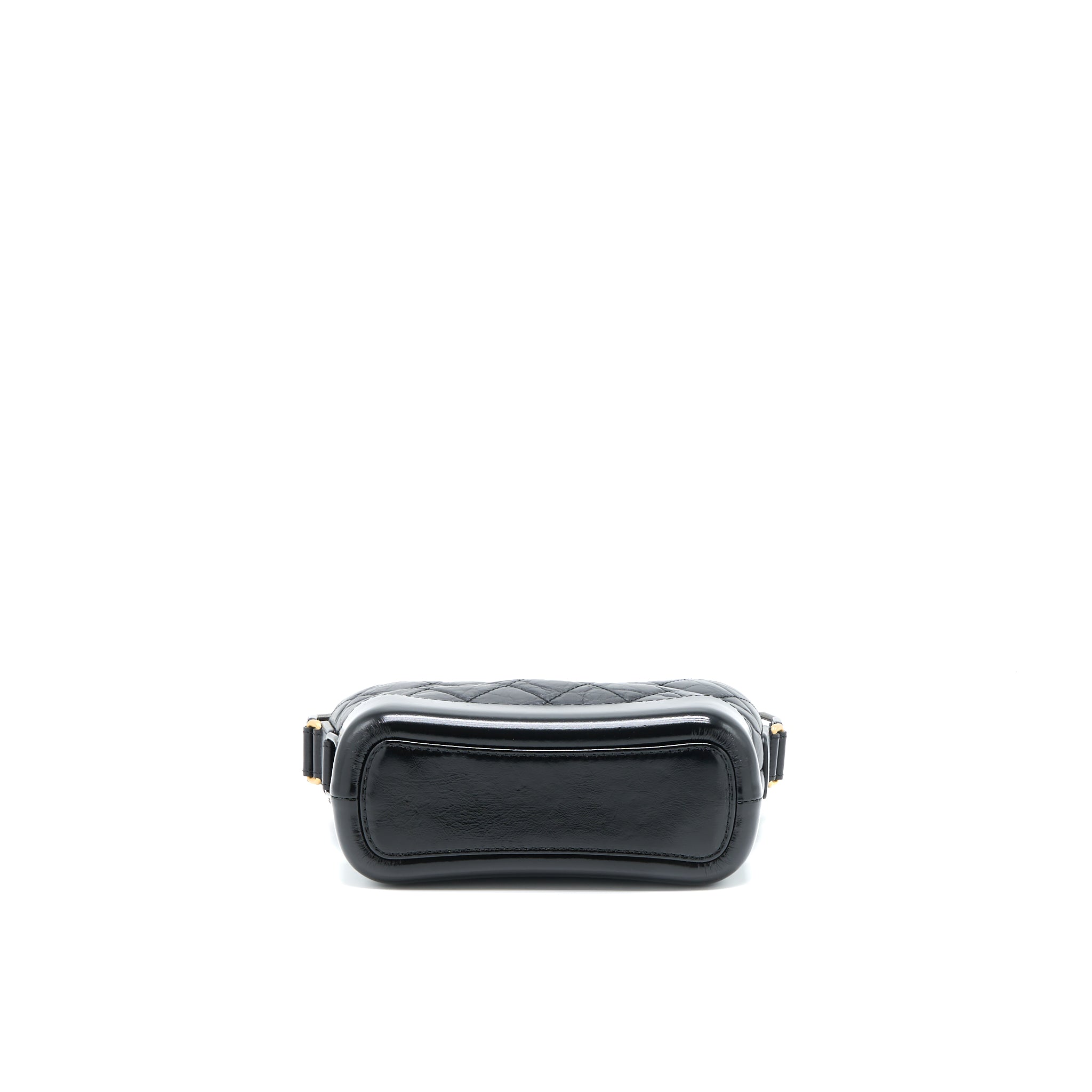 Chanel Small Gabrielle Hobo Bag Aged Calfskin Black with Multicolor Hardware