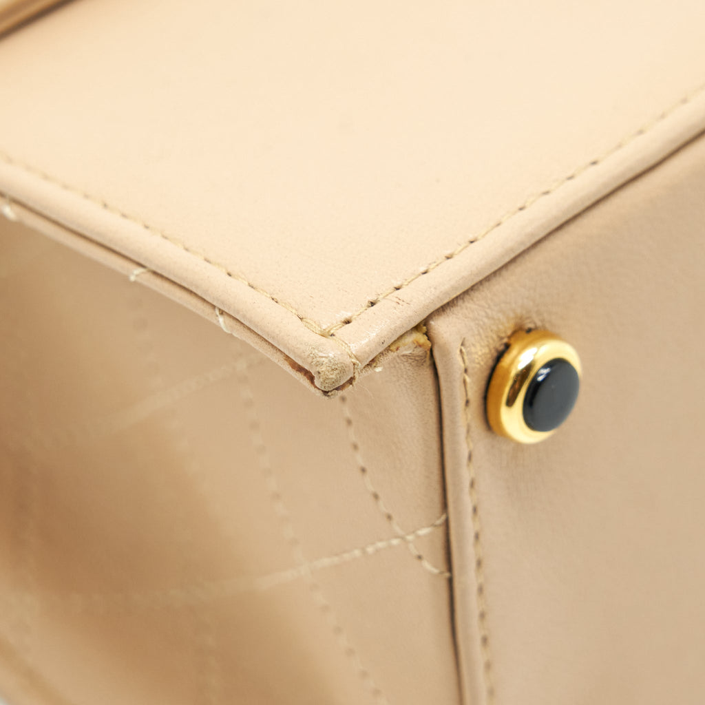 Chanel Vintage Single Flap Bag Cross body Lambskin Beige