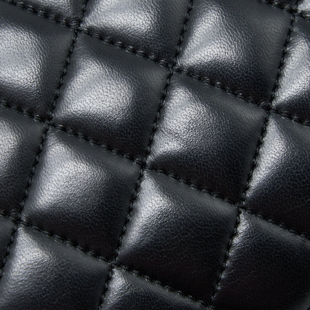 Chanel Small Enamel CC Flap Bag Lambskin Black
