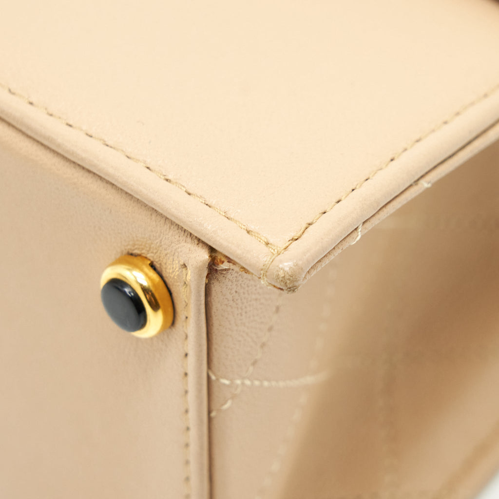 Chanel Vintage Single Flap Bag Cross body Lambskin Beige
