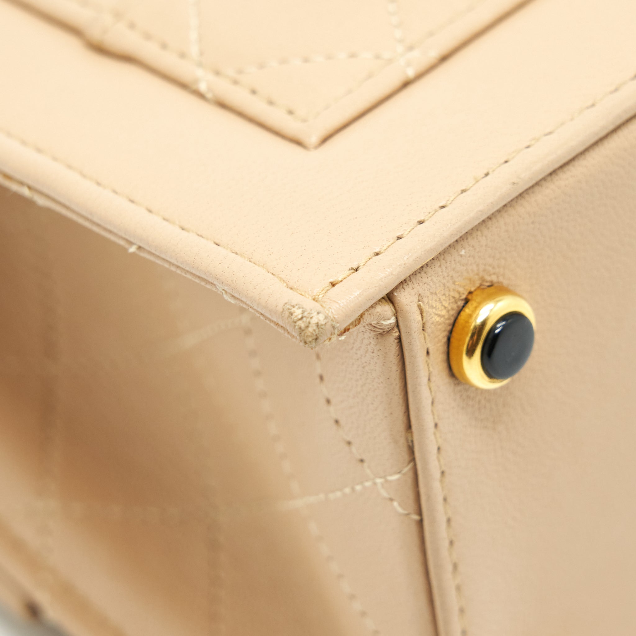 Chanel Vintage Single Flap Bag Cross body Lambskin Beige