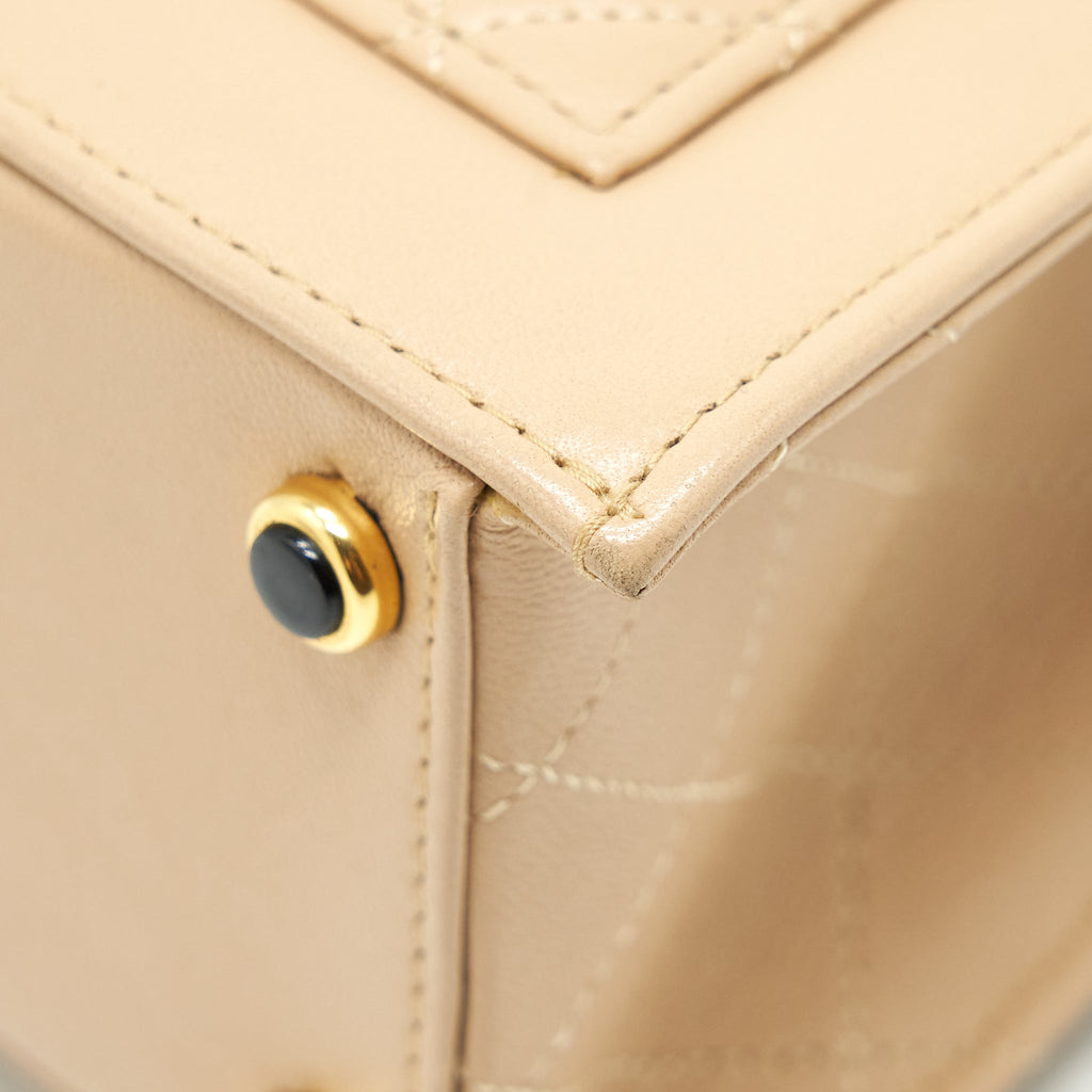 Chanel Vintage Single Flap Bag Cross body Lambskin Beige