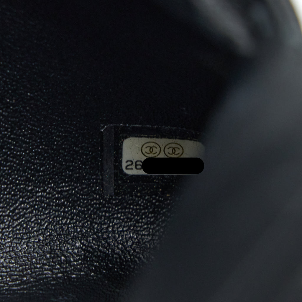 Chanel Small Enamel CC Flap Bag Lambskin Black