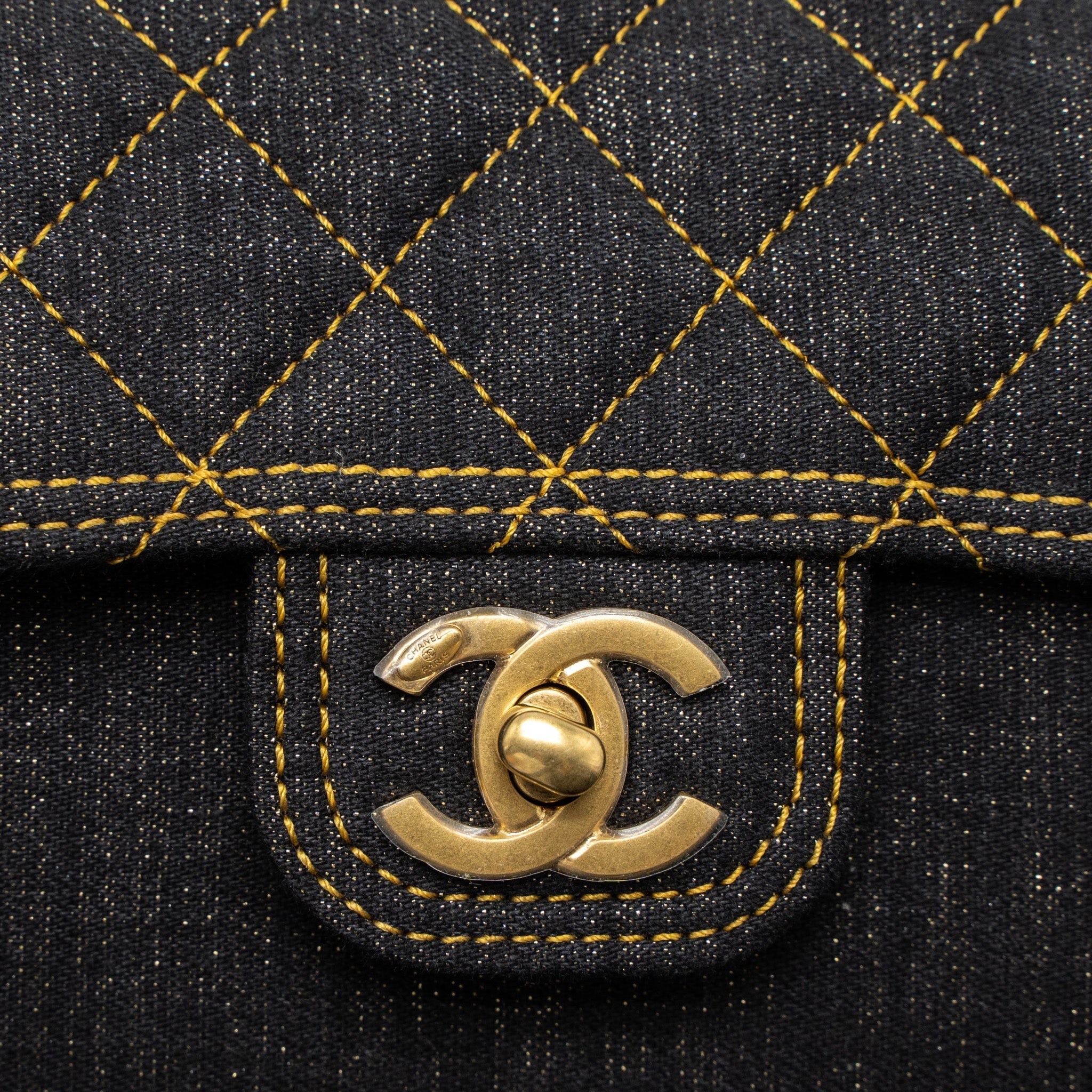 Chanel 23S Flap Bag Denim Dark Blue Brushed  (Microchip)
