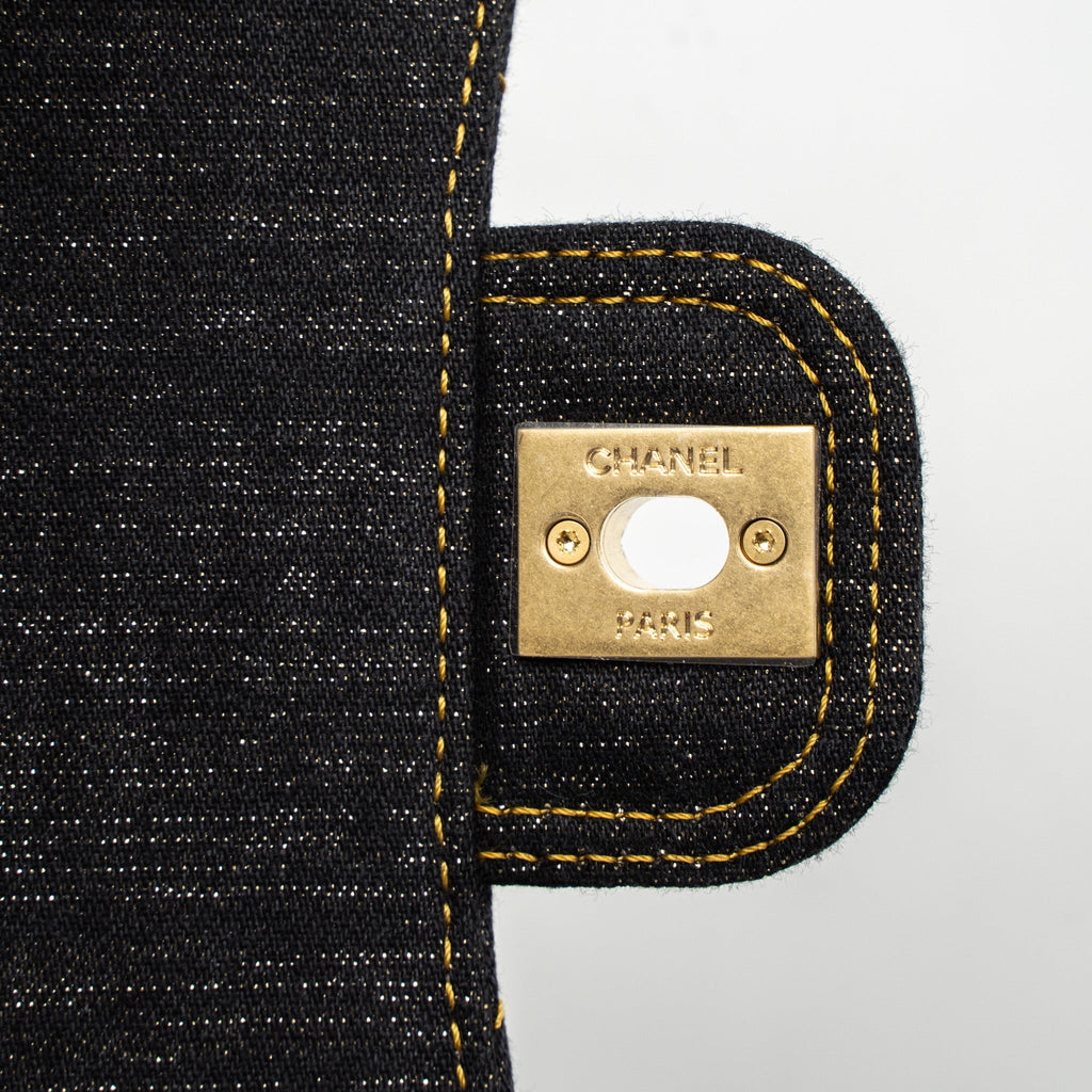 Chanel 23S Flap Bag Denim Dark Blue Brushed  (Microchip)