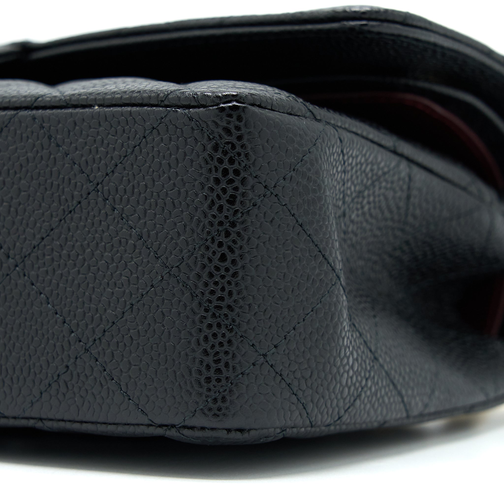 Chanel Medium Classic Double Flap Bag Caviar Black  (Microchip)