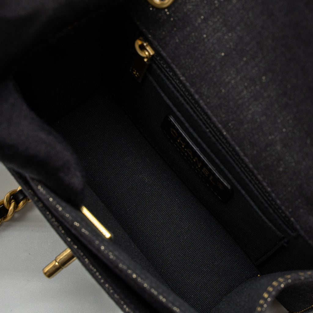 Chanel 23S Flap Bag Denim Dark Blue Brushed  (Microchip)