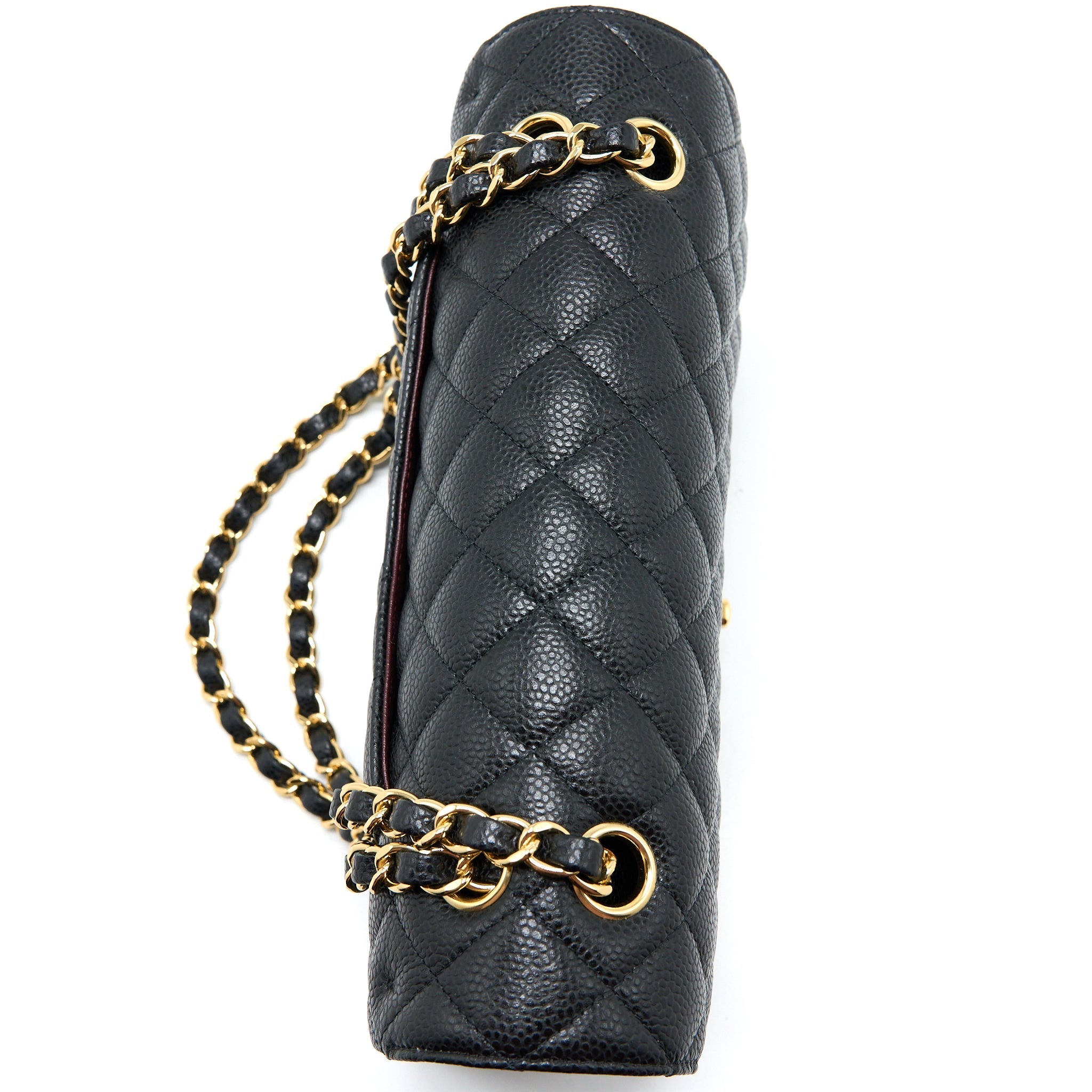 Chanel Medium Classic Double Flap Bag Caviar Black  (Microchip)