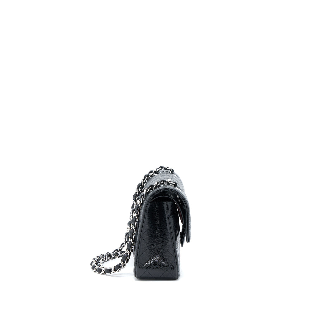 Chanel Small Classic Double Flap Bag Caviar Black (Microchip)