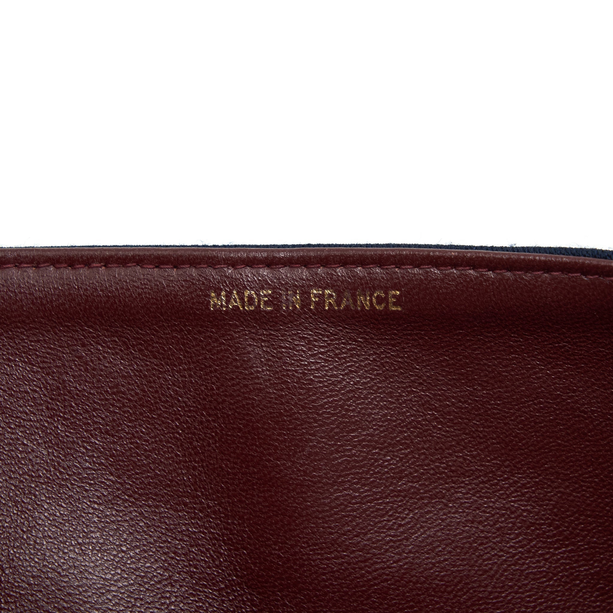 Chanel Vintage Medium Classic Double Flap Bag Fabric Navy