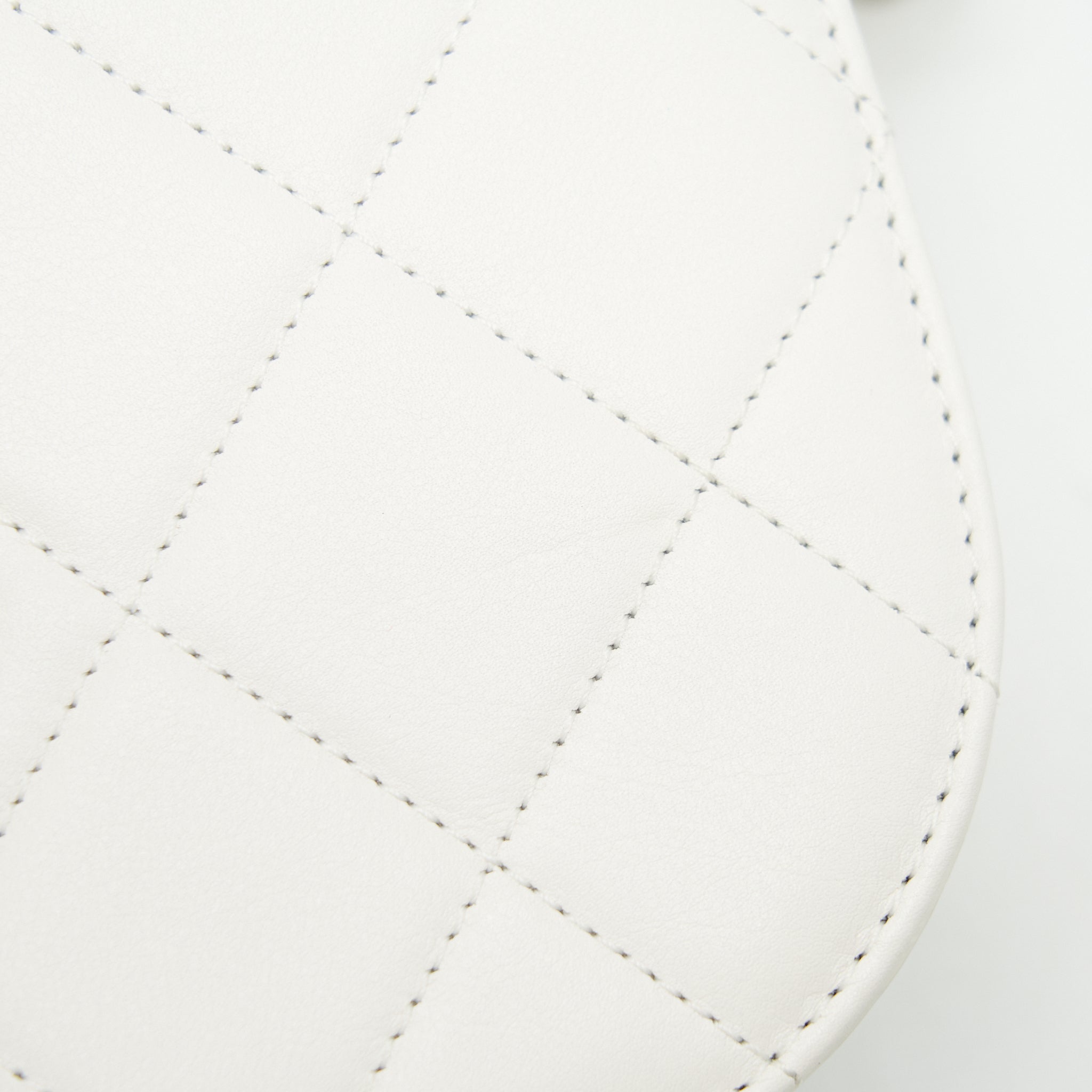 Chanel Seasonal Flap Crossbody Bag Lambskin Cream