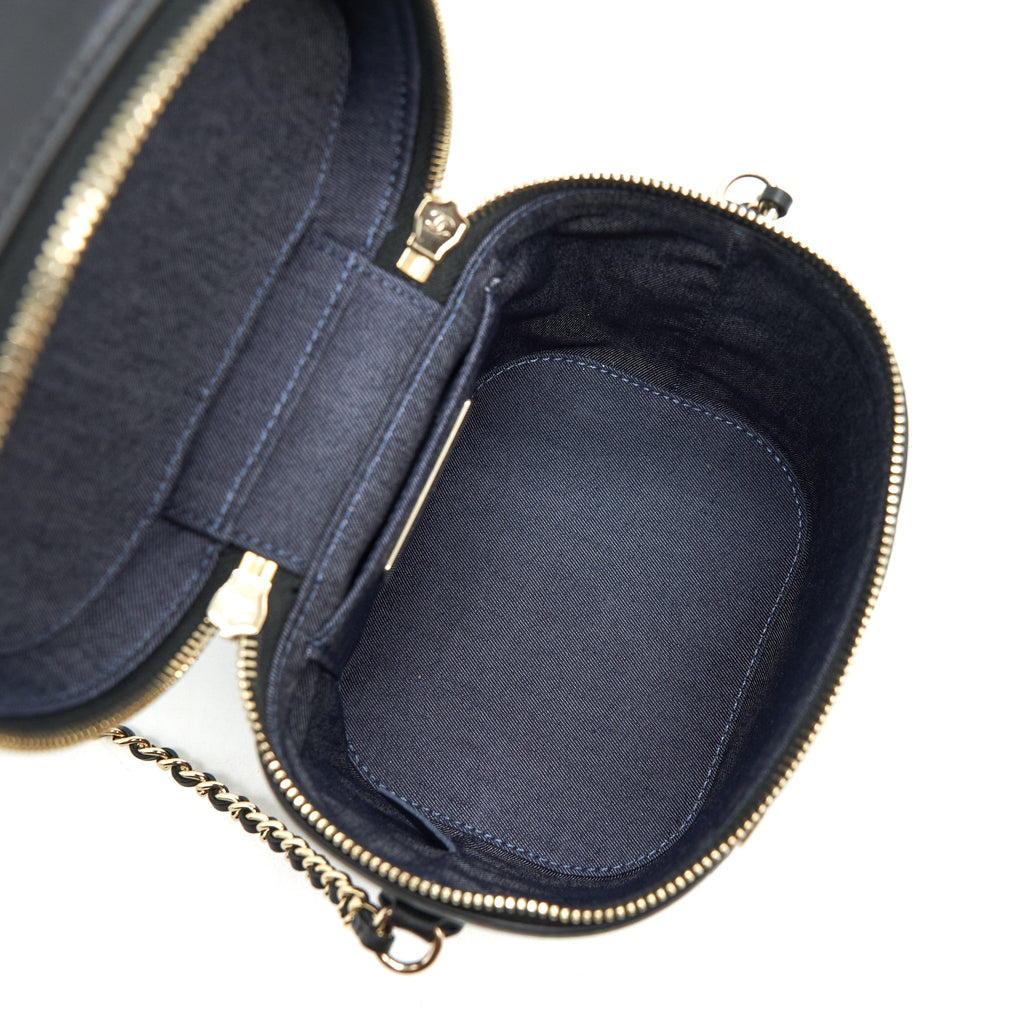 Chanel Vanity Case Lambskin Black L