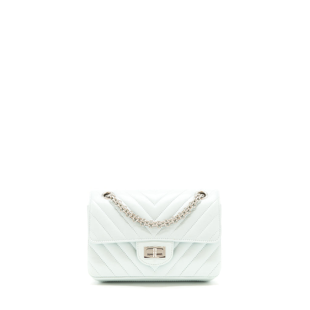 Chanel chevron mini 2.55 Reissue flap Bag Calfskin light blue