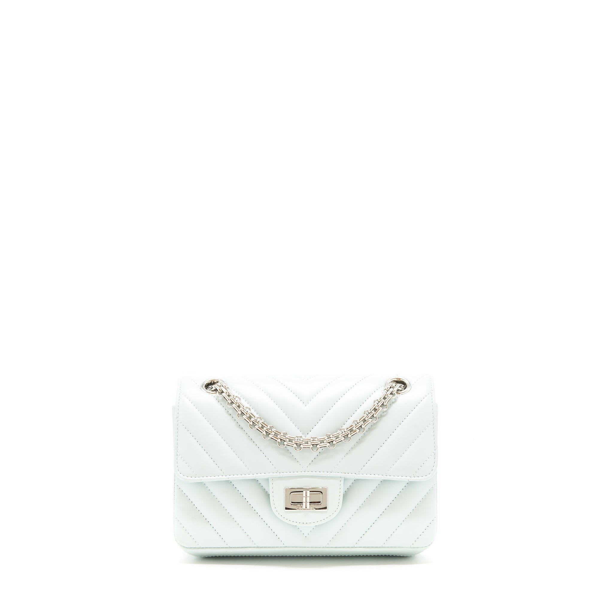Chanel chevron mini 2.55 Reissue flap Bag Calfskin light blue