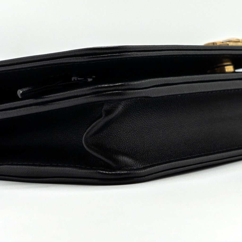 Chanel Boy Wallet On Chain Lambskin Black (Microchip)
