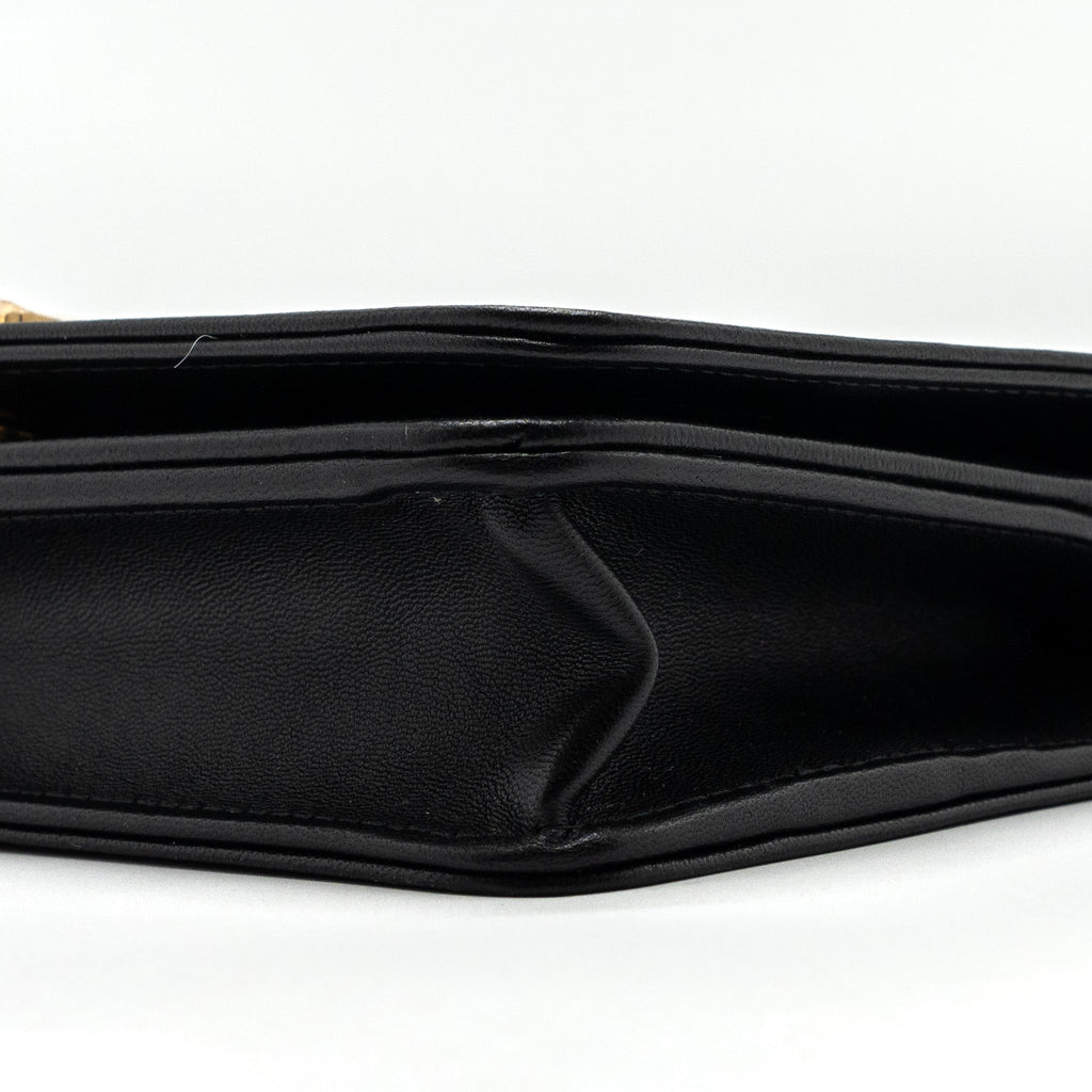 Chanel Boy Wallet On Chain Lambskin Black (Microchip)