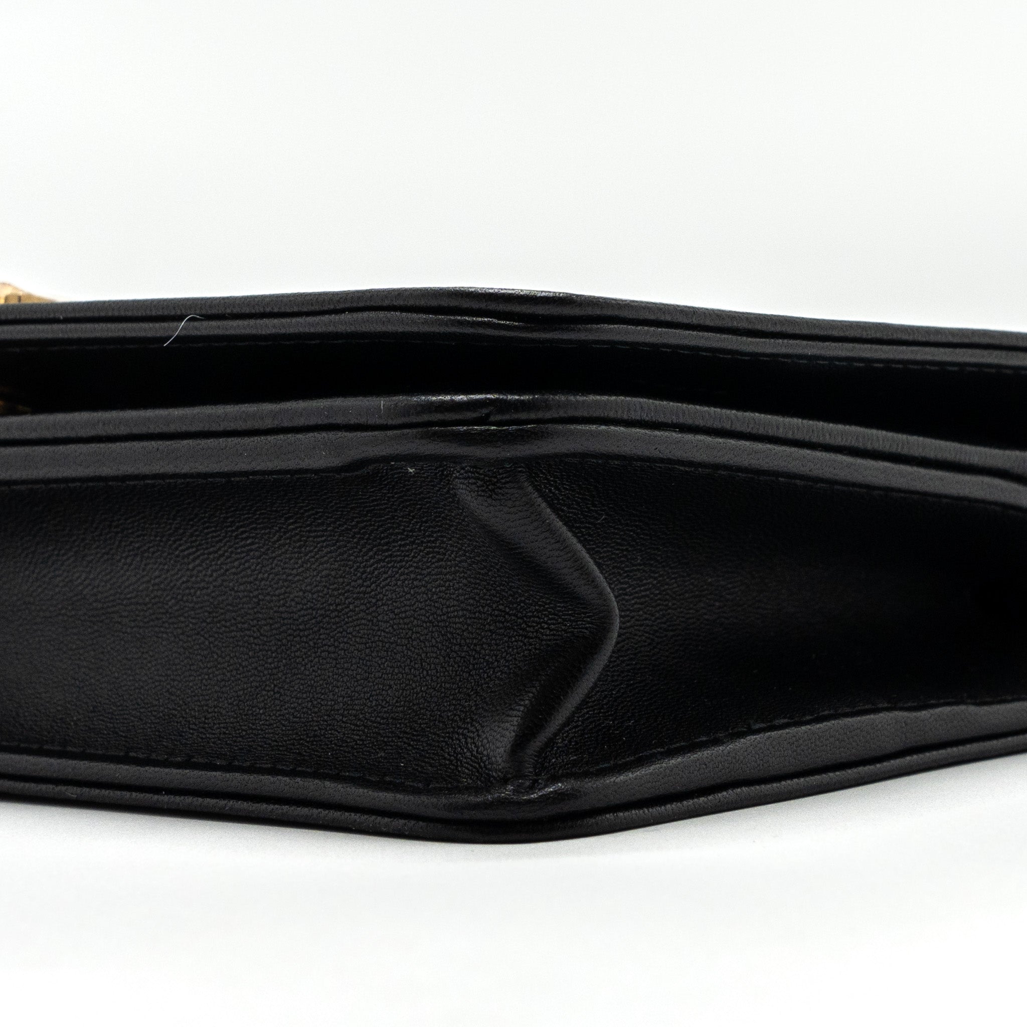 Chanel Boy Wallet On Chain Lambskin Black (Microchip)
