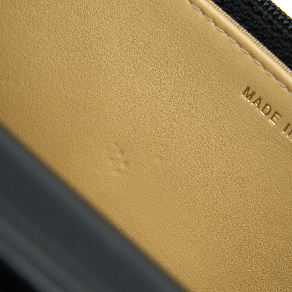 Chanel Velvet Pearl Crush Wallet On Chain Black L