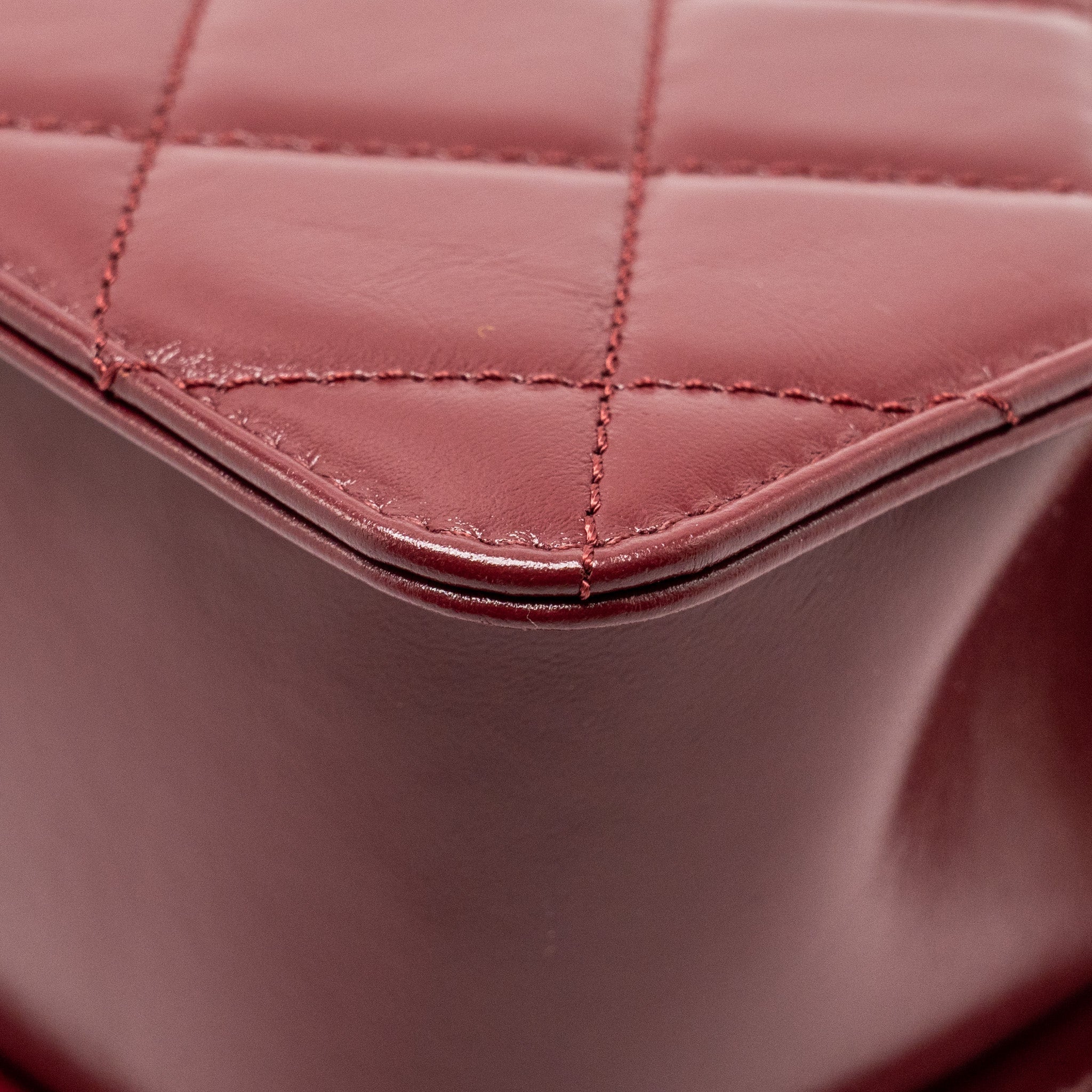 Chanel Gold Crush mini Flap bag Calfskin Red  (microchip)