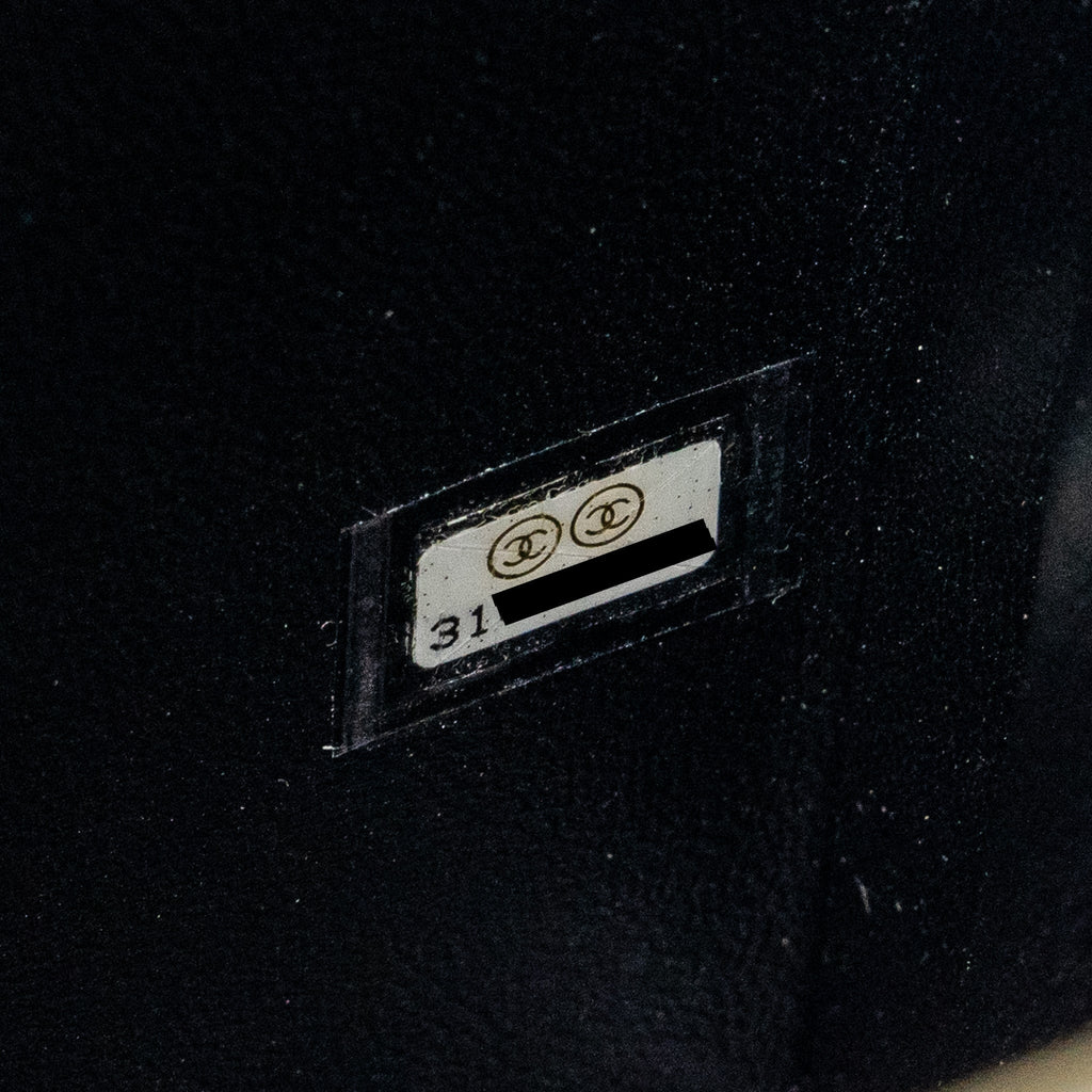 Chanel 21s Perfume Bottle Evening Bag Lambskin Black/White L